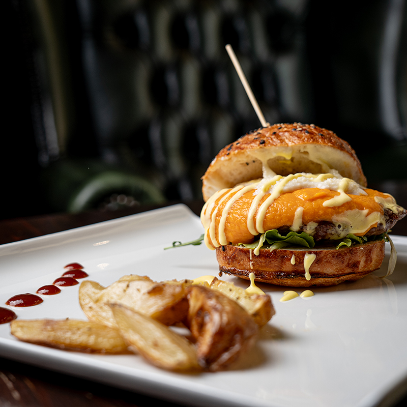 hambuger zucca su piatto